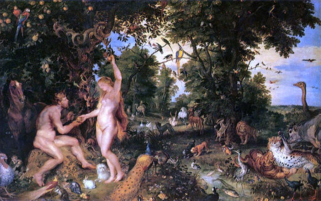  Peter Paul Rubens Adam and Eve in Worthy Paradise - Canvas Print