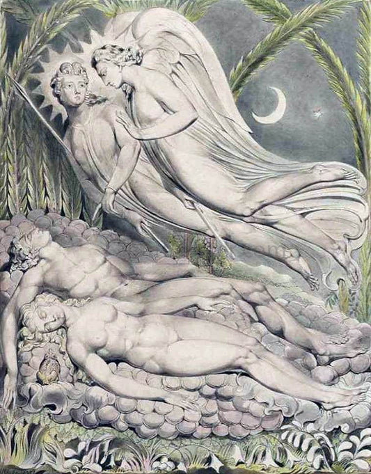  William Blake Adam and Eve Sleeping - Canvas Print