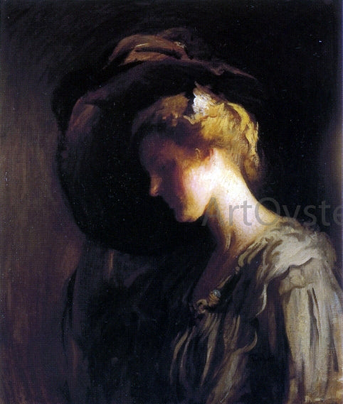  Edmund Tarbell Adjusting the Hat (also known as Head) - Canvas Print