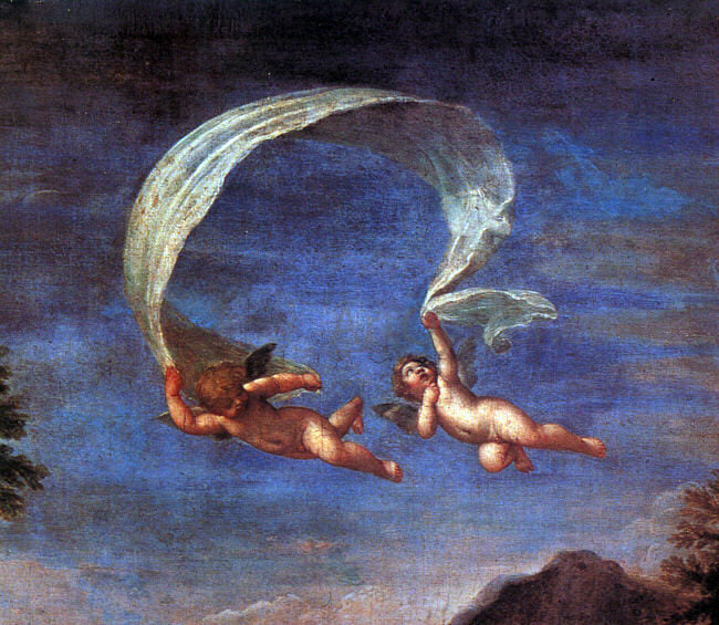  Francesco Albani Adonis Led by Cupids to Venus, detail - Canvas Print
