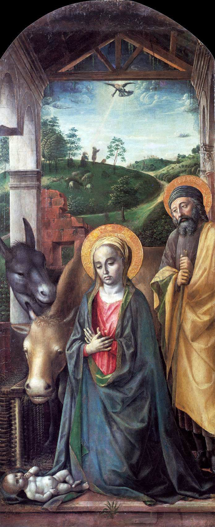  Vincenzo Foppa Adoration of the Christ Child - Canvas Print