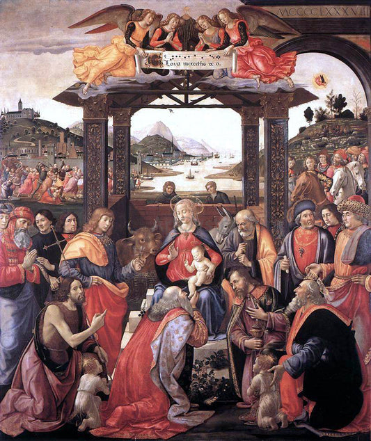  Domenico Ghirlandaio Adoration of the Magi - Canvas Print