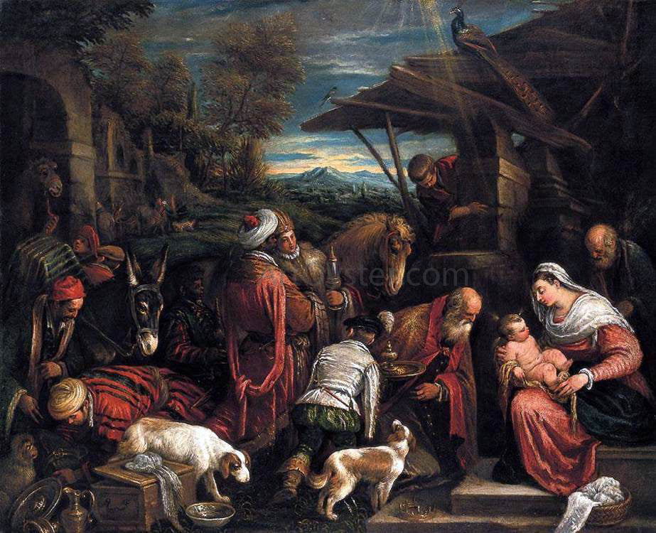  Francesco Bassano Adoration of the Magi - Canvas Print