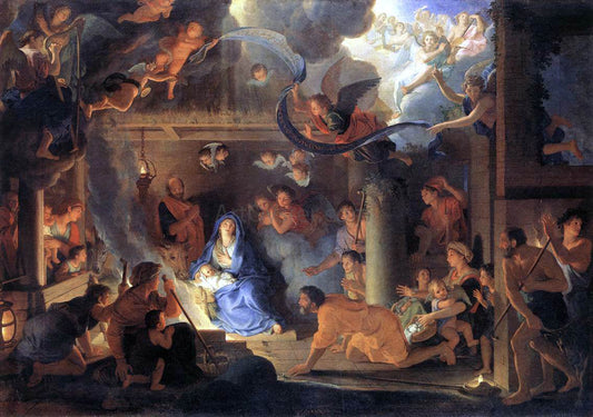  Charles Le Brun Adoration of the Shepherds - Canvas Print