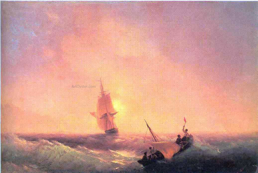  Ivan Constantinovich Aivazovsky After shipwreck - Canvas Print