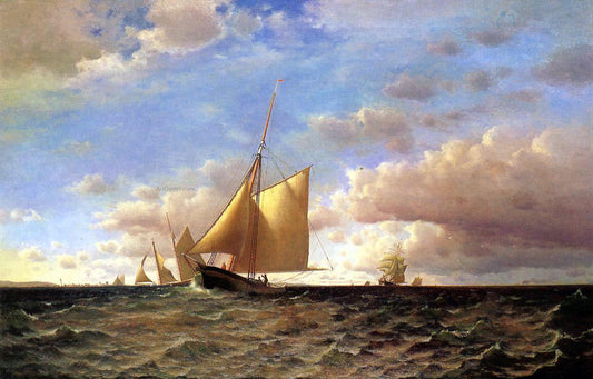  Francis A Silva After the Equinotial, off Sandy Hook - Canvas Print