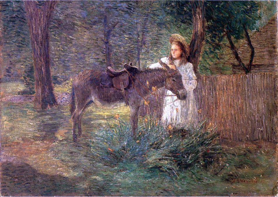  Julian Alden Weir After the Ride - Canvas Print
