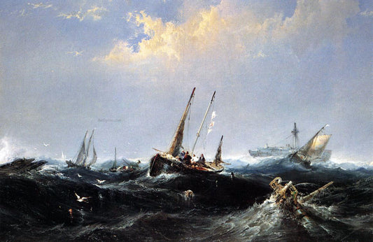  James Hamilton After the Storm on the Coast of Newfoundland (also known as Wreckers) - Canvas Print