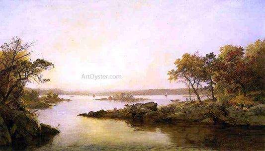  Jasper Francis Cropsey Afternoon at Greenwood Lake - Canvas Print