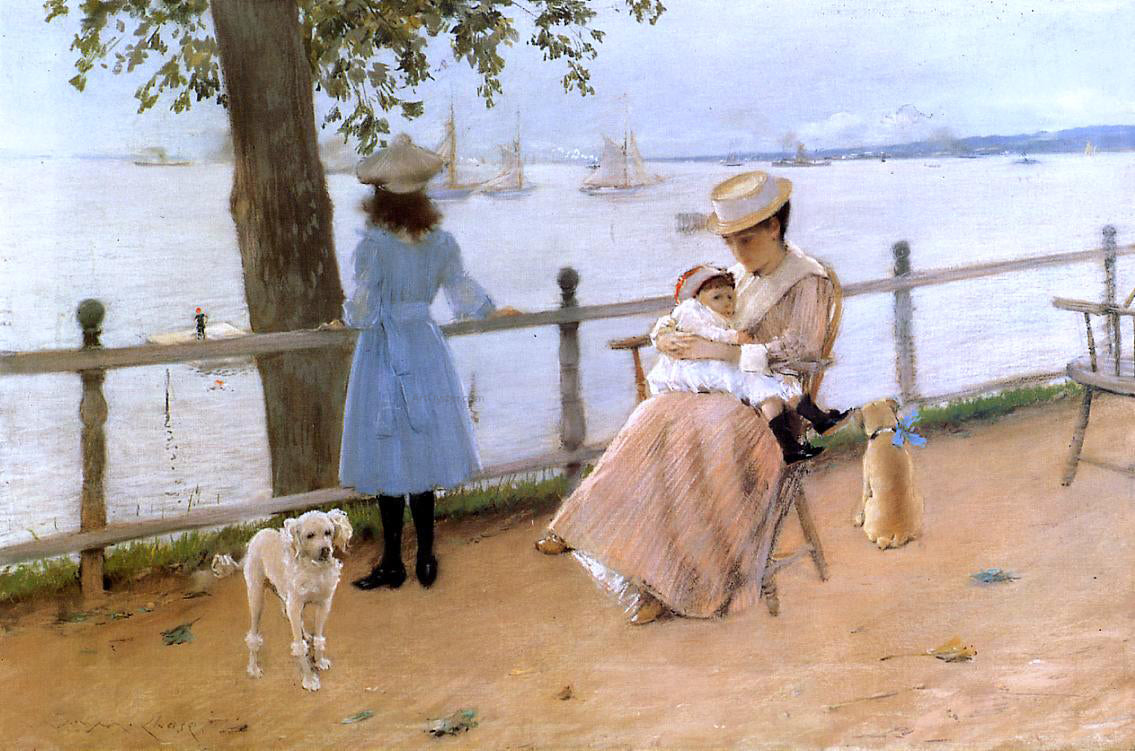  William Merritt Chase Afternoon by the Sea (also known as Gravesend Bay) - Canvas Print