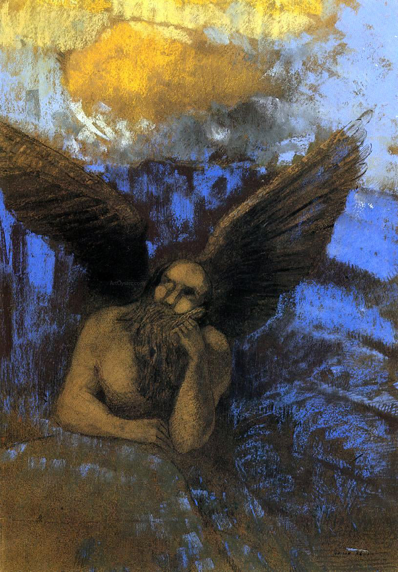  Odilon Redon Aged Angel - Canvas Print