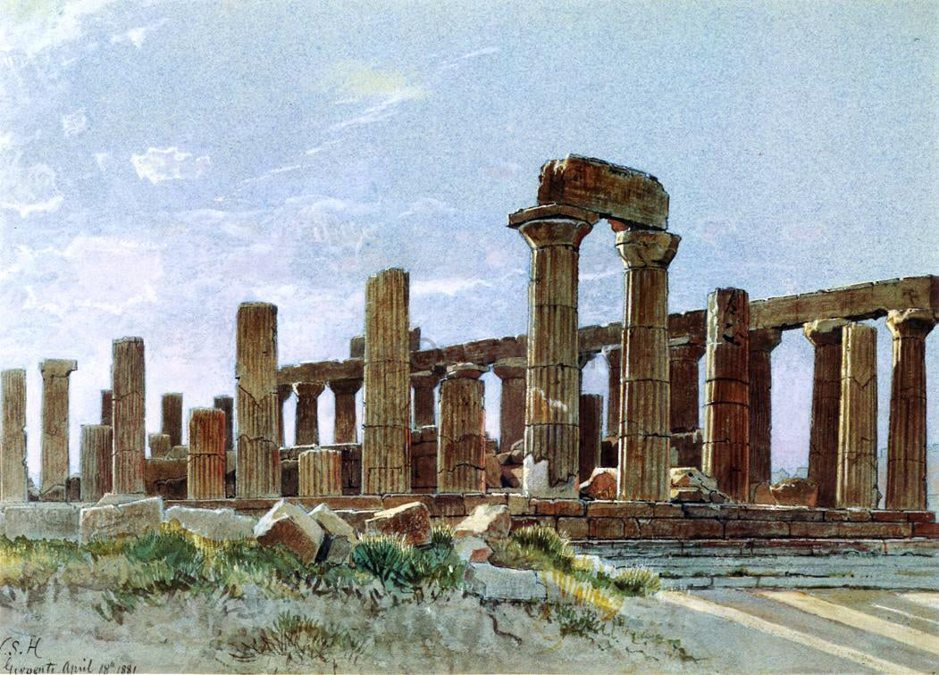  William Stanley Haseltine Agrigento - Canvas Print