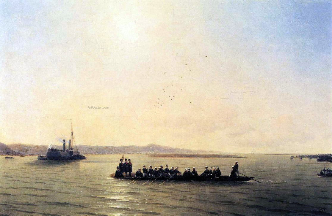  Ivan Constantinovich Aivazovsky Alexander II Crossing the Danube - Canvas Print