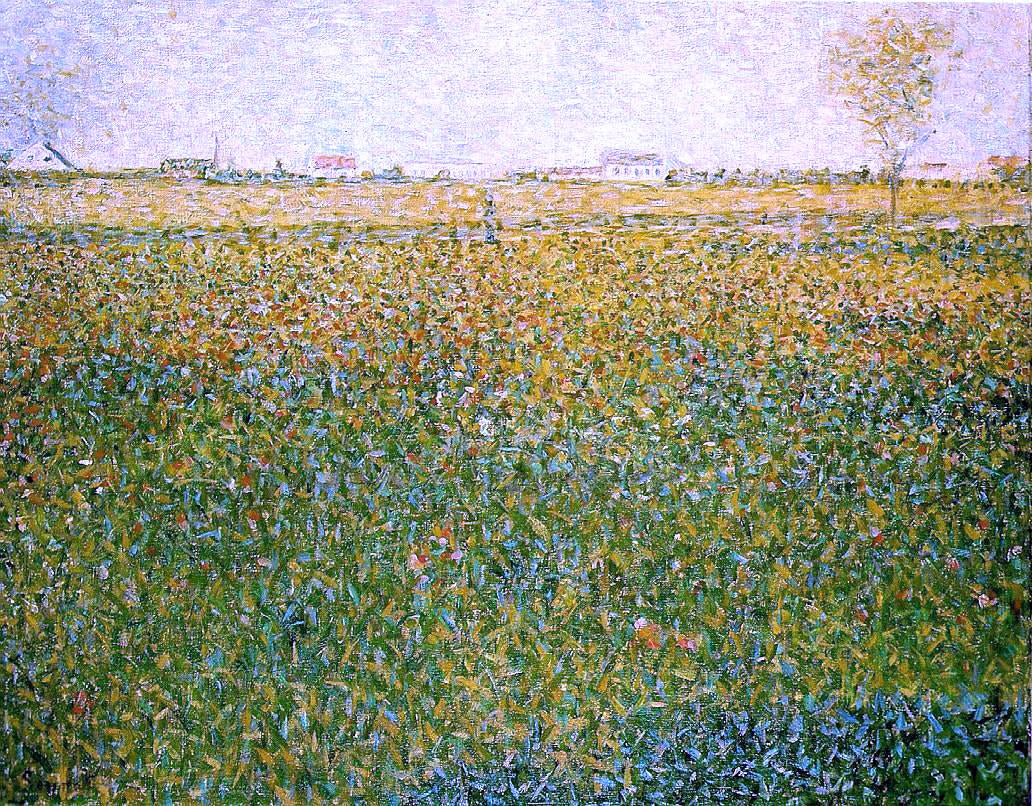  Georges Seurat Alfalfa Fields, Saint-Denis - Canvas Print