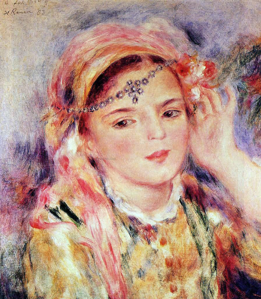  Pierre Auguste Renoir Algerian Woman - Canvas Print