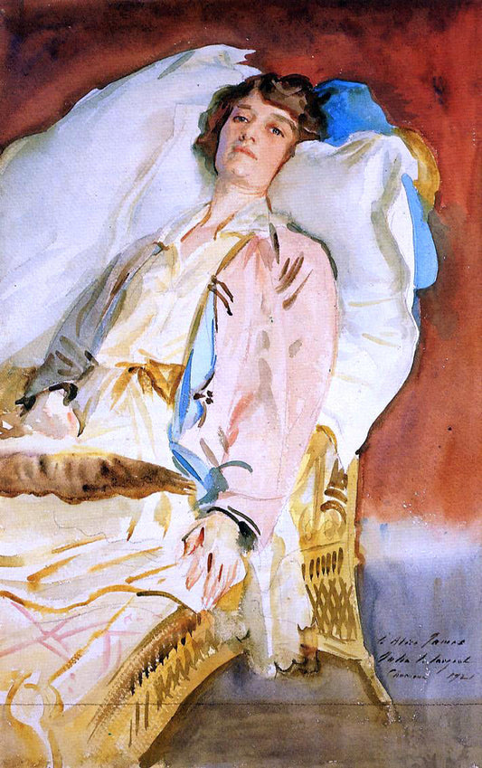  John Singer Sargent Alice Runnels James (also known as Mrs William James) - Canvas Print