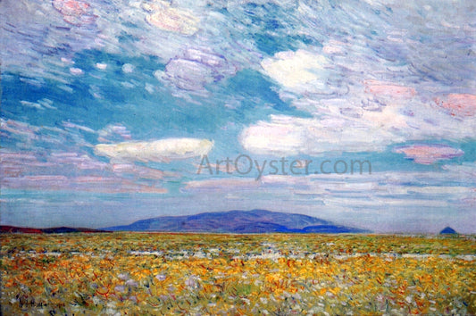  Frederick Childe Hassam Alkali, Rabbit Brush and Grease Wood Squaw Cap, Oregon Trail - Canvas Print