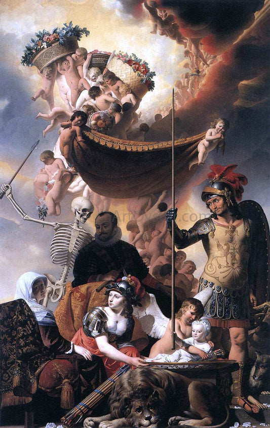  Caesar Van Everdingen Allegory of the Birth of Frederik Hendrik - Canvas Print