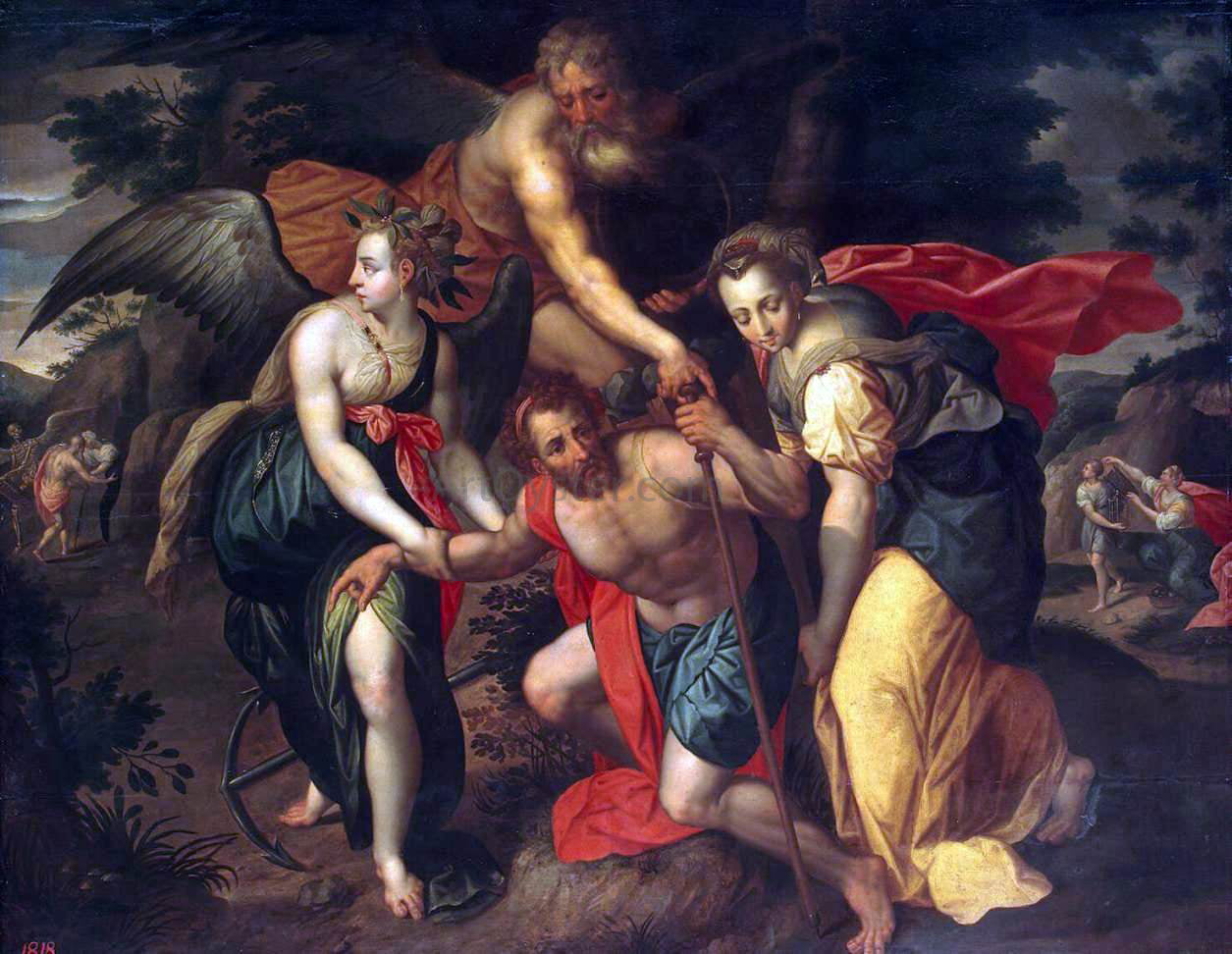  Jacob De Backer Allegory of the Three Ages of Man - Canvas Print
