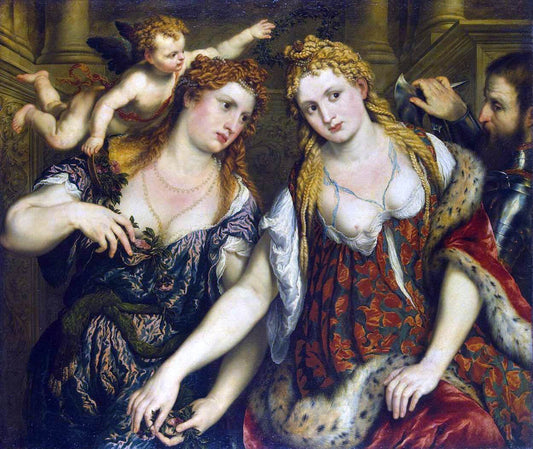  Paris Bordone Allegory (Venus, Flora, Mars and Cupid) - Canvas Print