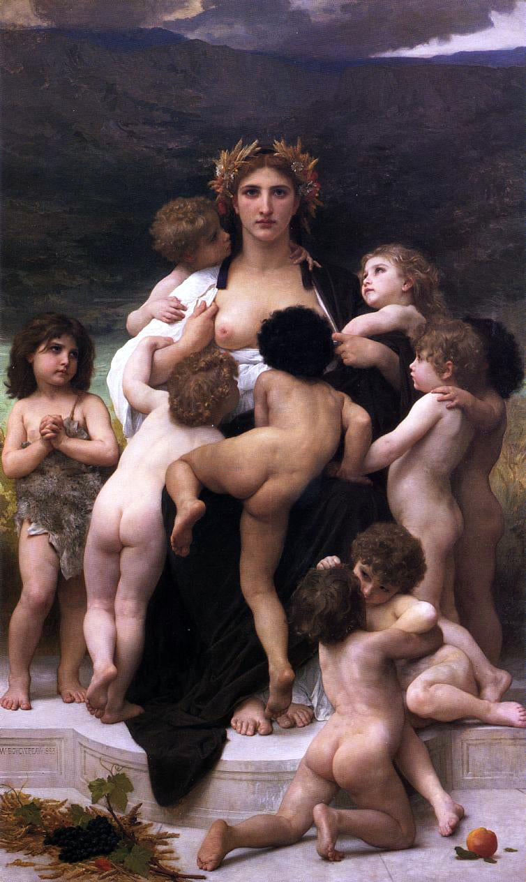  William Adolphe Bouguereau Alma Parens - Canvas Print