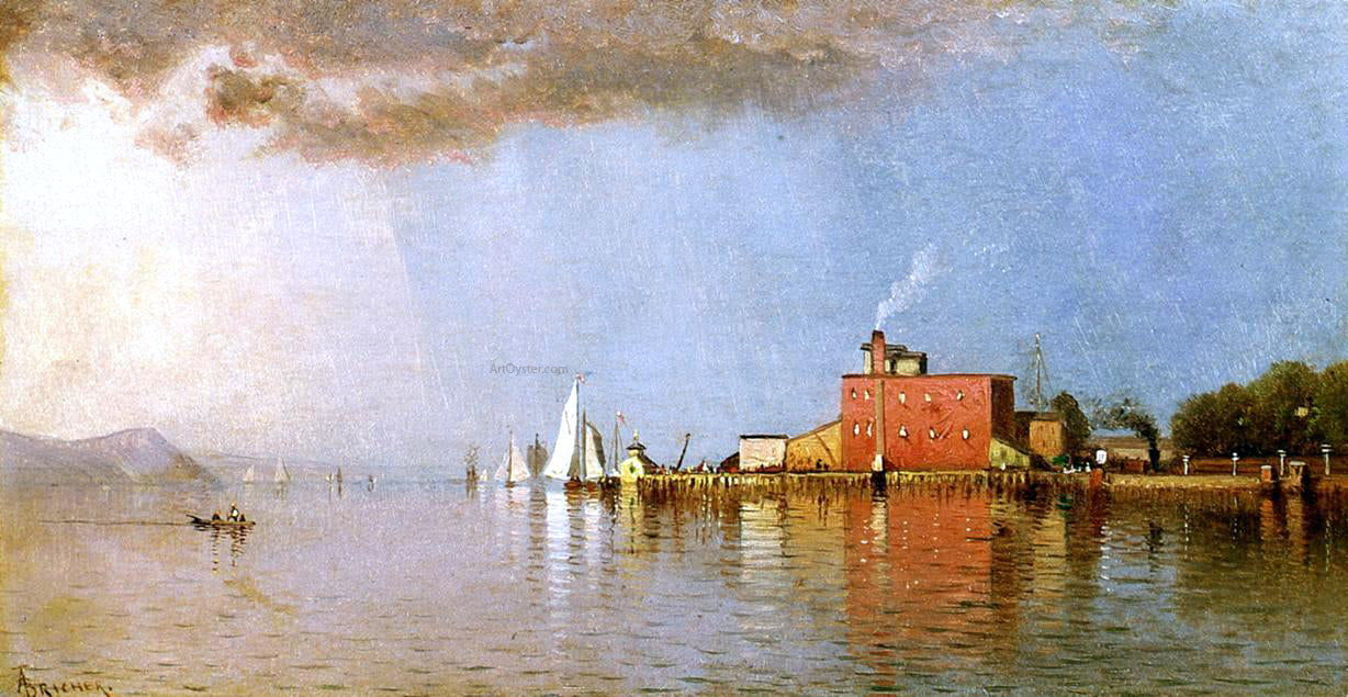  Alfred Thompson Bricher Along the Hudson - Canvas Print