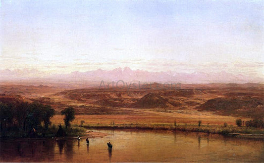  Thomas Worthington Whittredge Along the Platte River, Colorado - Canvas Print