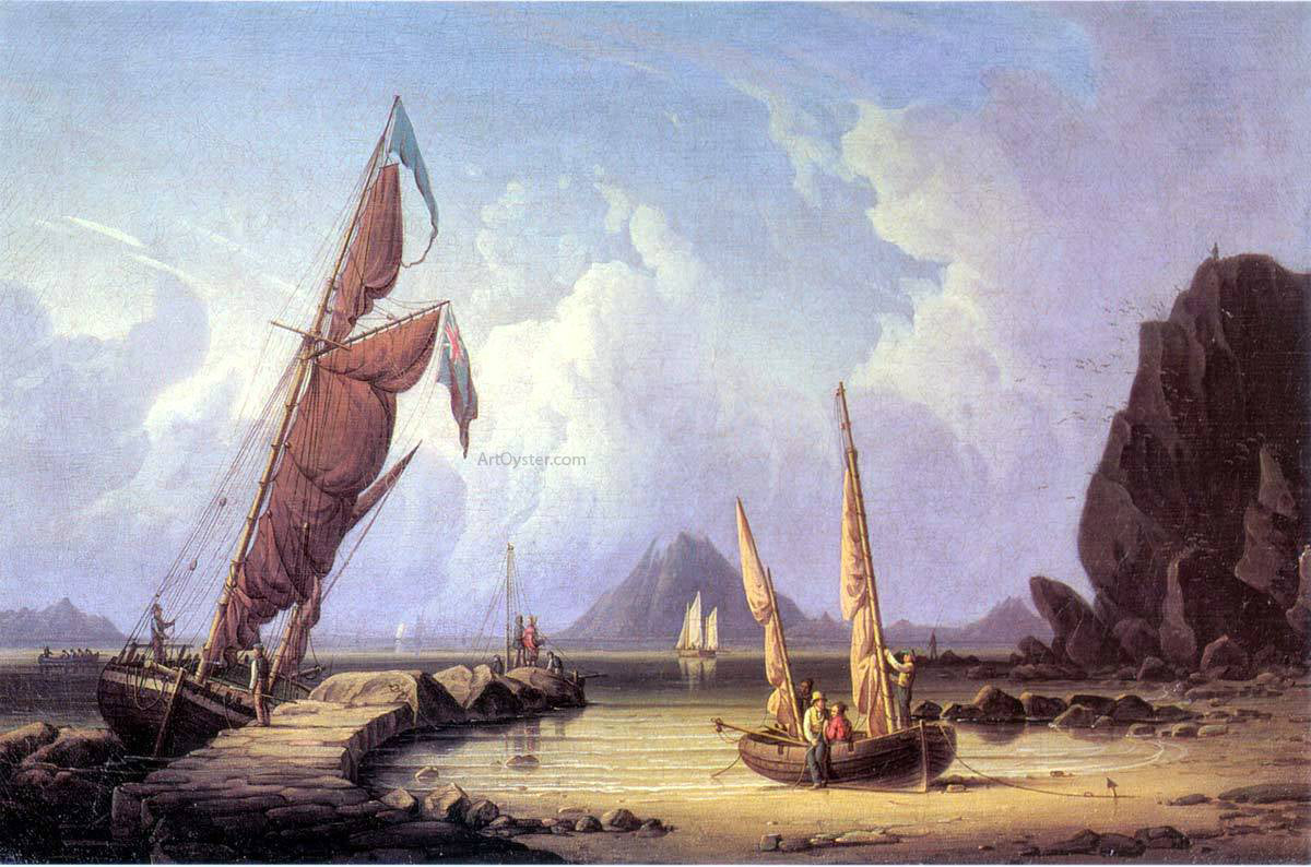  Robert Salmon Along the Shore (also known as Going Ashore) - Canvas Print