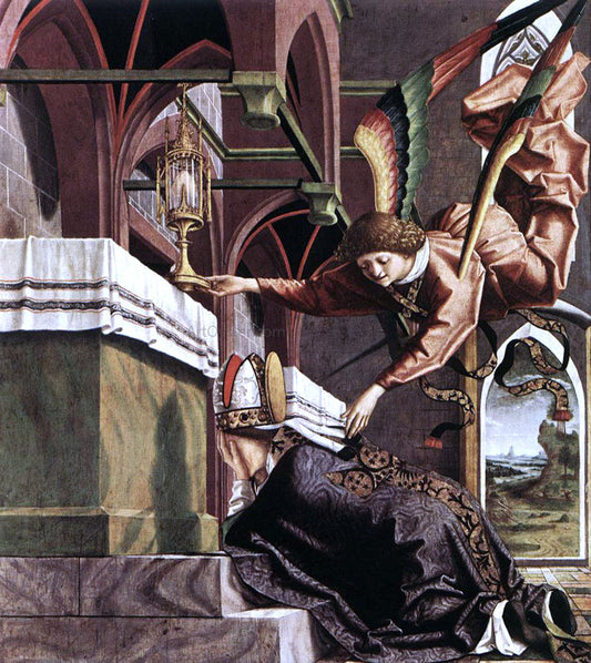  Michael Pacher Altarpiece of the Church Fathers: Vision of St Sigisbert - Canvas Print