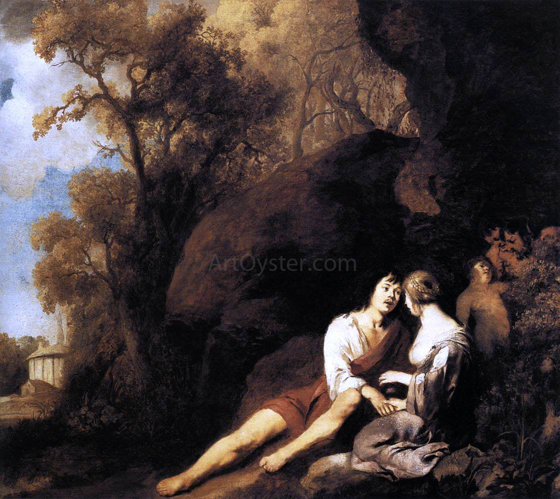  Sir Peter Lely Amorous Couple in a Landscape - Canvas Print