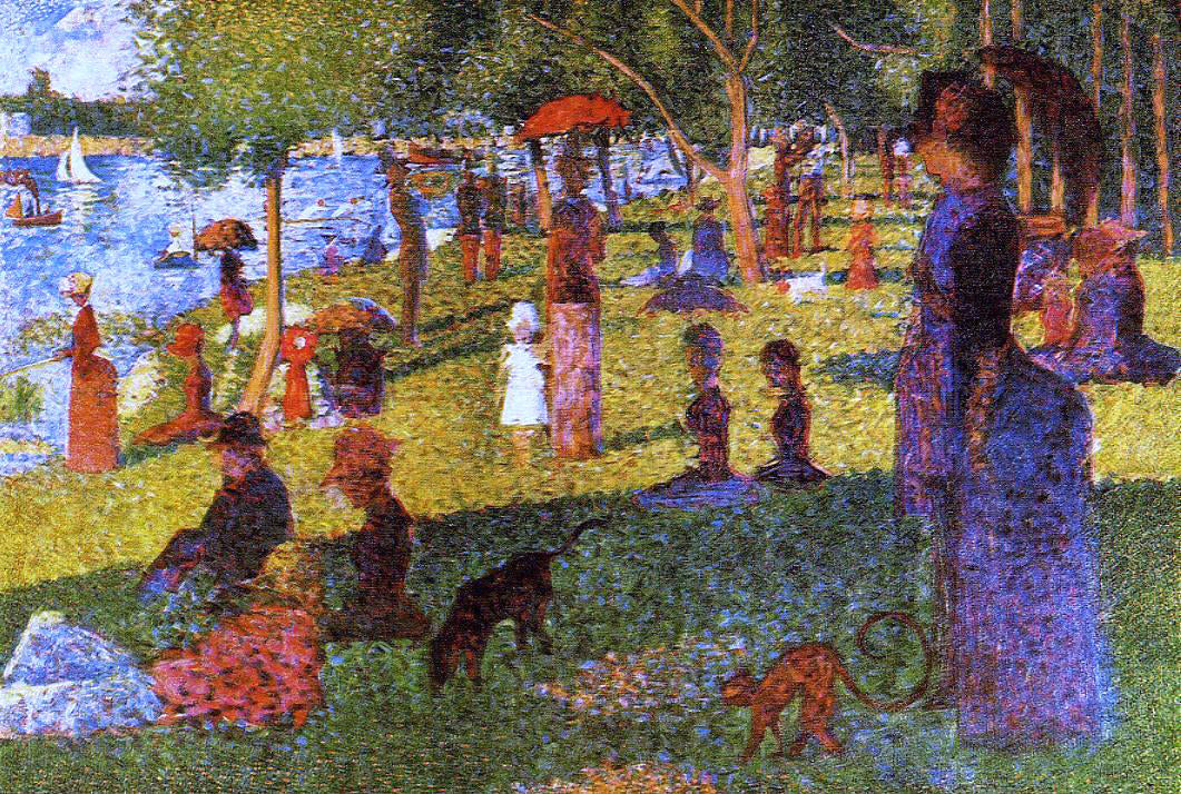  Georges Seurat An Afternoon at La Grande Jatte - Canvas Print