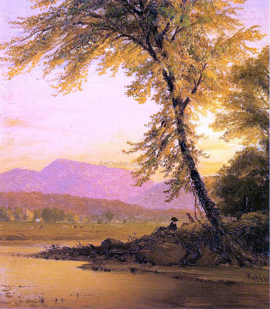  Richard William Hubbard An Afternoon by the River - Canvas Print