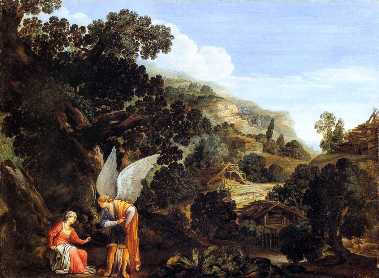  Carlo Saraceni An Angel Appearing to the Wife of Manoah - Canvas Print
