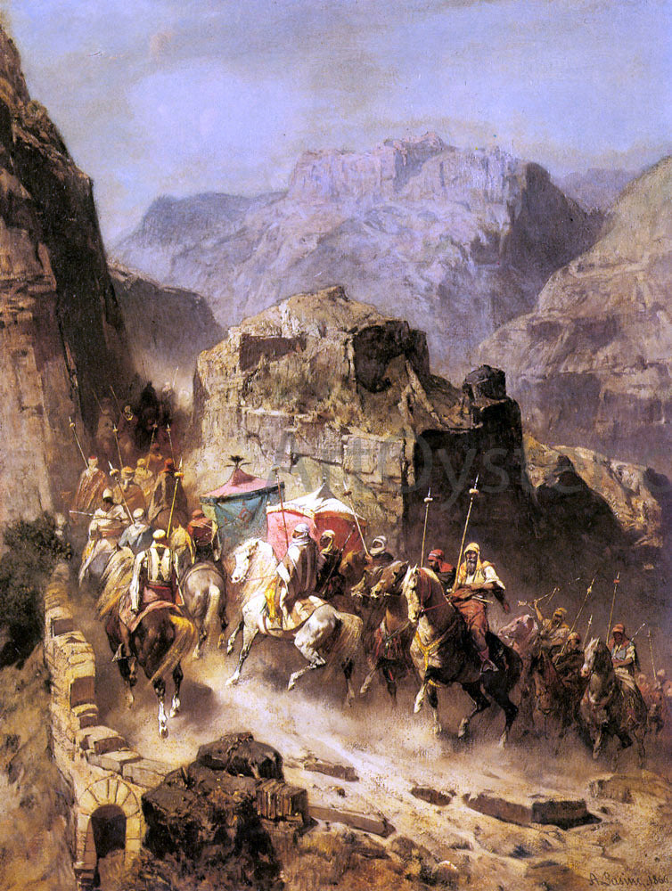  Alberto Pasini An Arab Caravan - Canvas Print