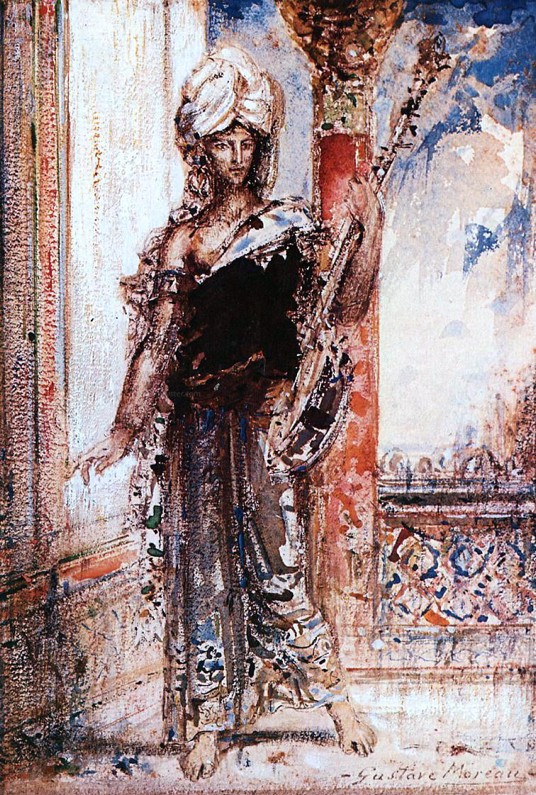  Gustave Moreau An Arabian Singer - Canvas Print