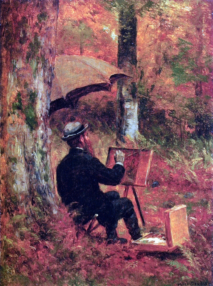  Thomas Worthington Whittredge An Artist at His Easel - Canvas Print