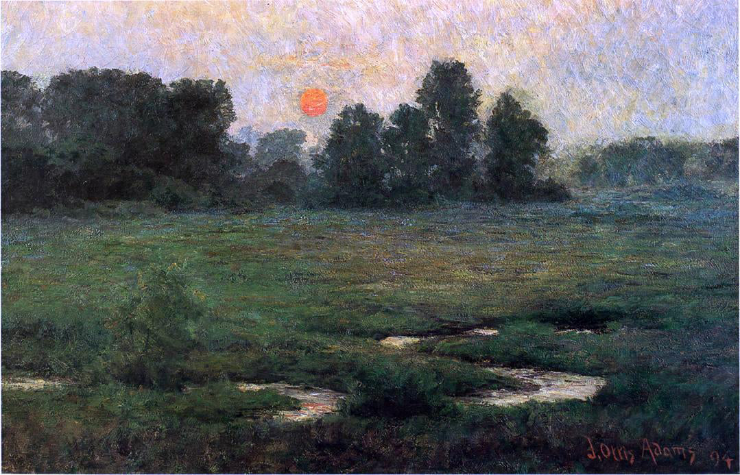 John Ottis Adams An August Sunset - Prarie Dell - Canvas Print