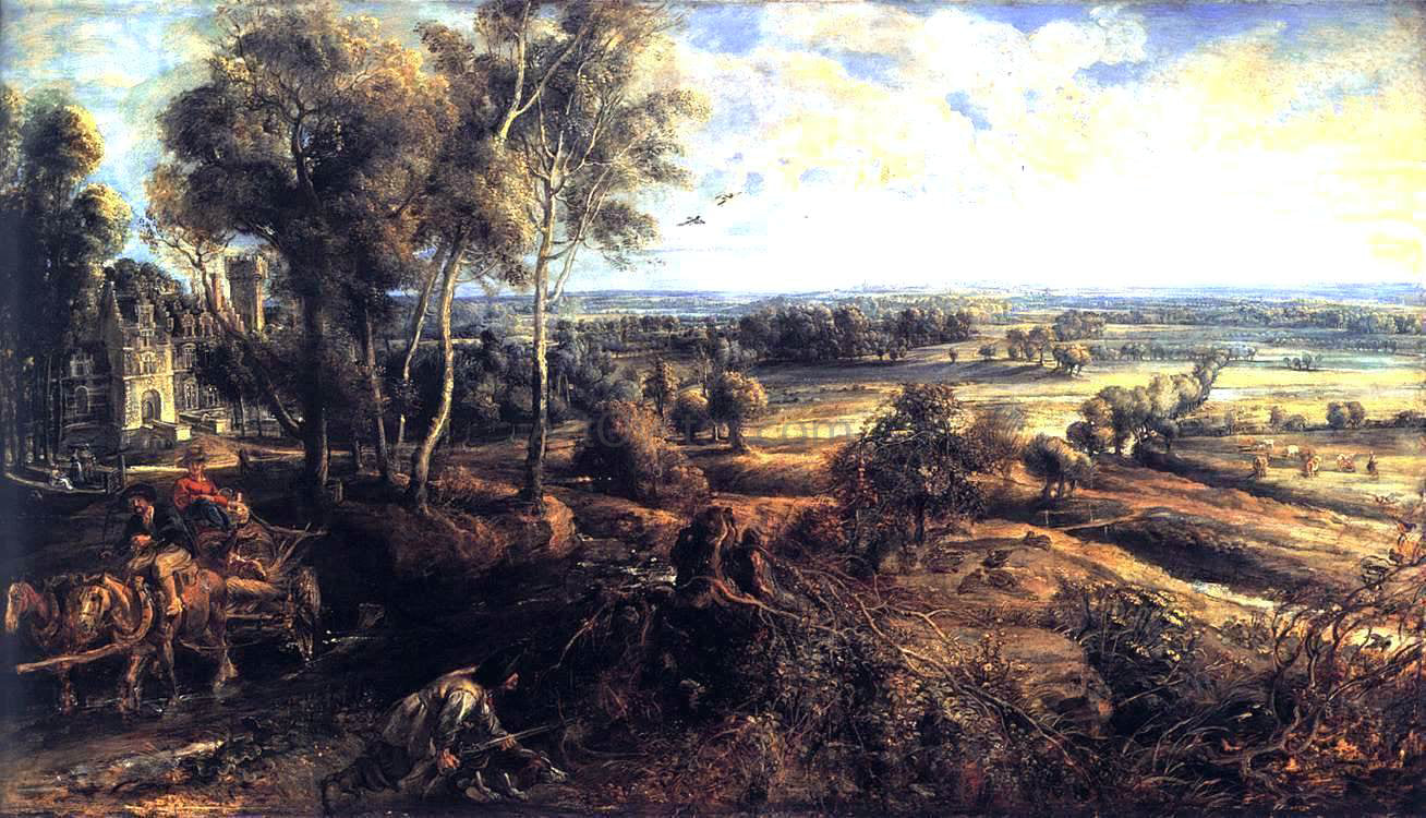  Peter Paul Rubens An Autumn Landscape with a View of Het Steen - Canvas Print
