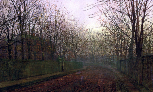  John Atkinson Grimshaw An Autumn Lane - Canvas Print