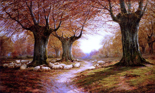  William Luker An Autumnal Landscape - Canvas Print