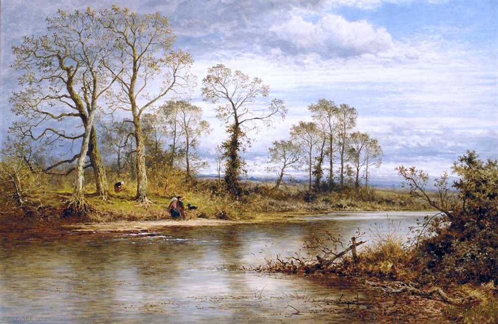  Benjamin Williams Leader An English River in Autumn - Canvas Print