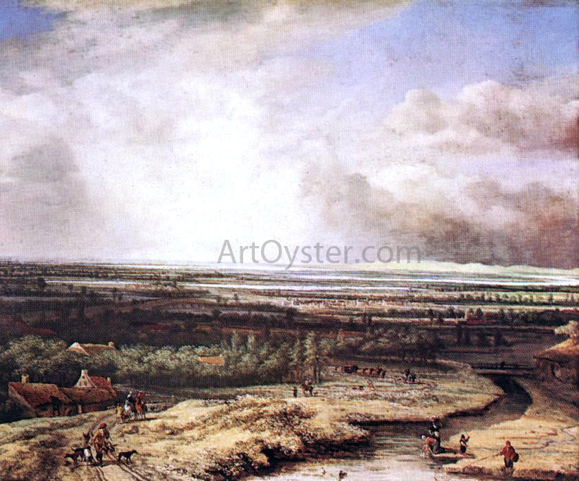  Philips Koninck An Extensive Landscape with a Hawking Party - Canvas Print