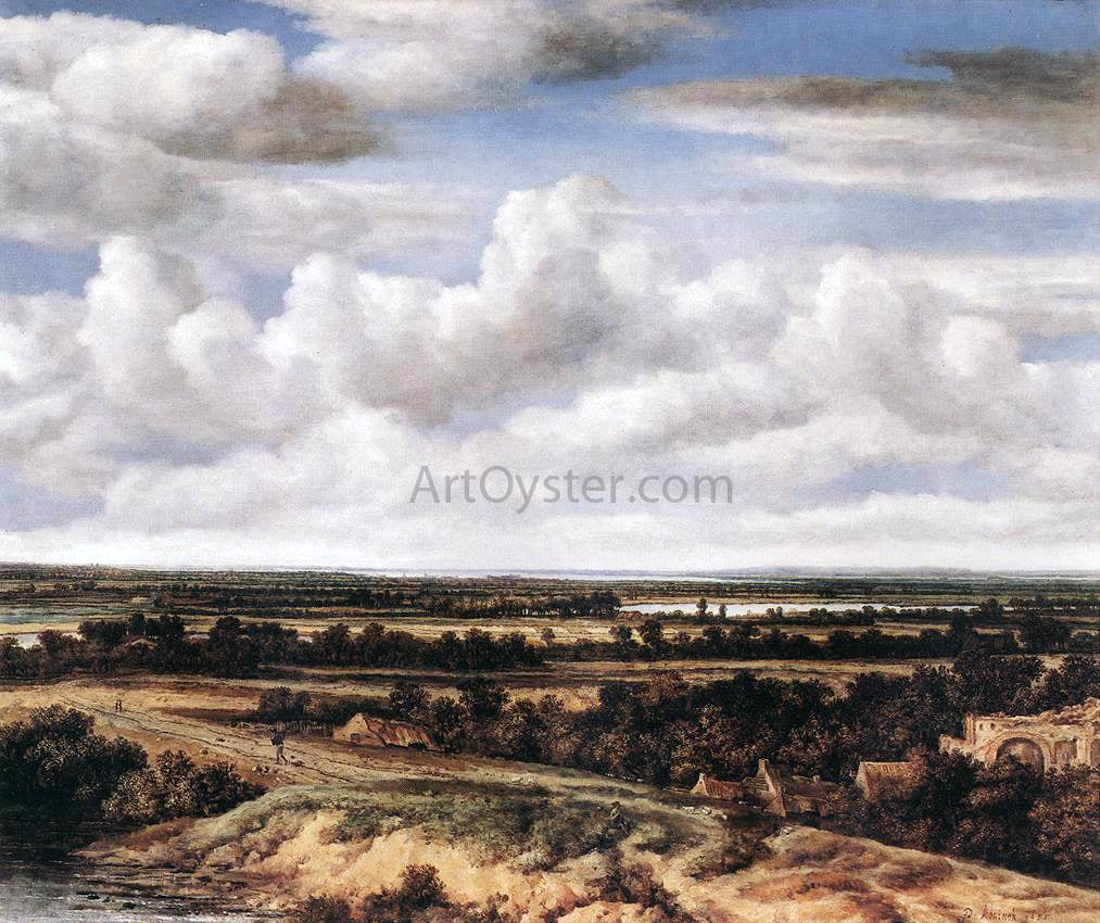  Philips Koninck An Extensive Landscape with a Road by a Ruin - Canvas Print