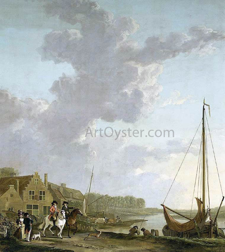  Abraham Van I Strij An Extensive River Landscape - Canvas Print