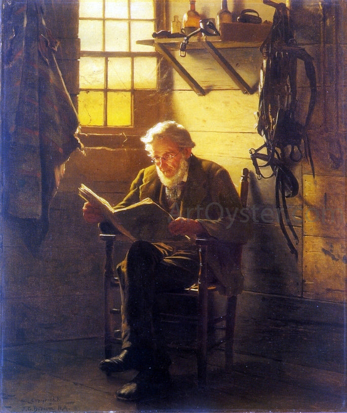  John George Brown An Idle Hour - Canvas Print