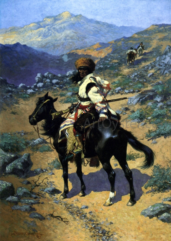  Frederic Remington An Indian Trapper - Canvas Print