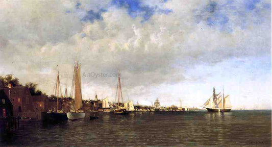  Francis A Silva An Old Town by the Sea, Glouceser Harbor - Canvas Print