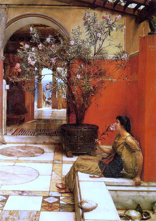  Sir Lawrence Alma-Tadema An Oleander - Canvas Print