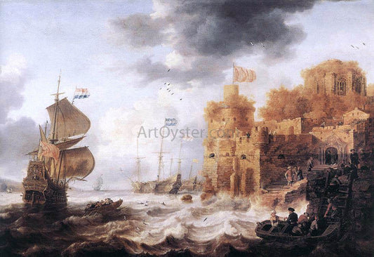  The Elder Bonaventura Peeters Oriental Harbour - Canvas Print