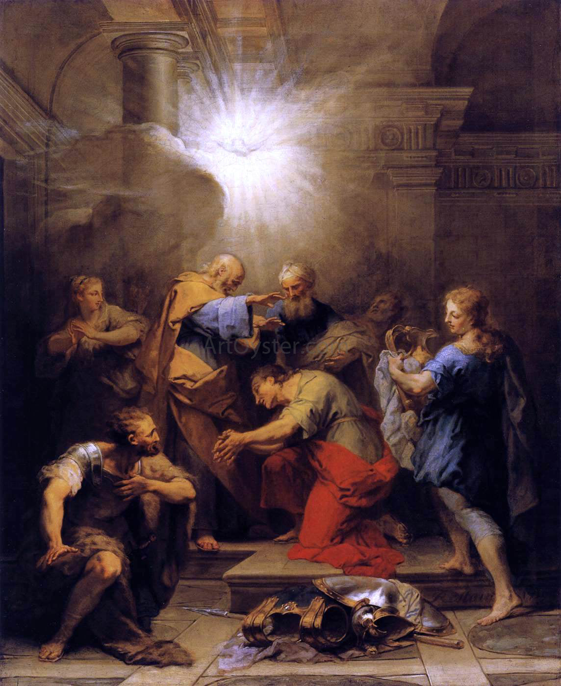  II Restout Jean Ananias Restoring the Sight of St Paul - Canvas Print